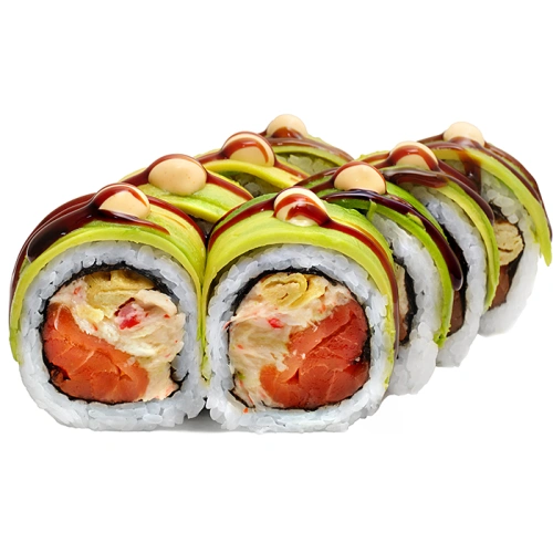 Рол з лососем та авокадо